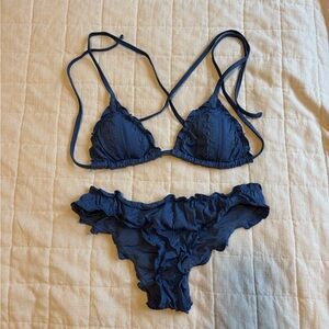 Aerie Navy Blue Bikini Set